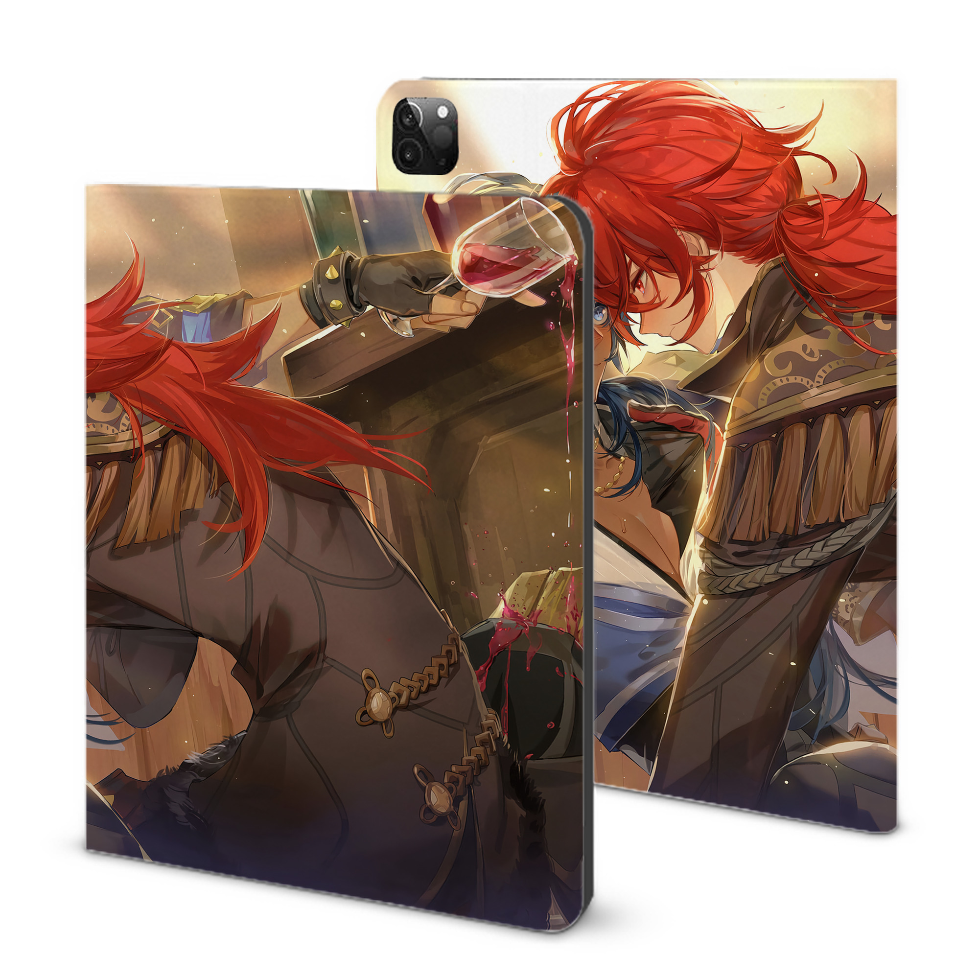 げんし神 genshin IPadケース ペンホルダー付き ブックスタイルデザイン